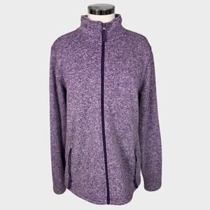 Mountain Warehouse Womens Size 14 Purple Fleece Full Zip Jacket